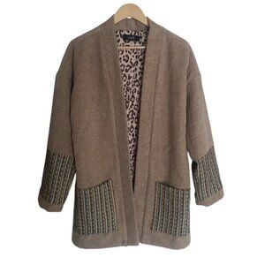 Joh Mariah Open Front Woven Coat Large